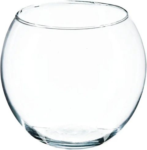 Vase boule en verre transparent Atmosphera, 15 cm