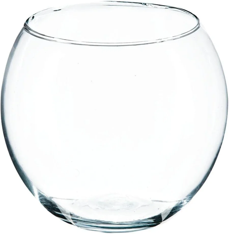 Vase boule en verre transparent Atmosphera, 15 cm