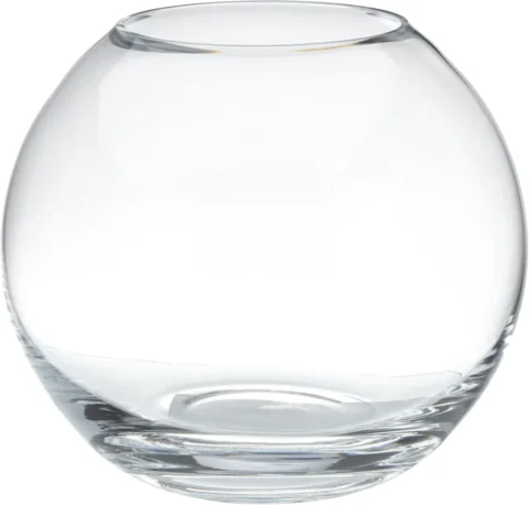 Vase boule en verre transparent Leonardo, 15 cm
