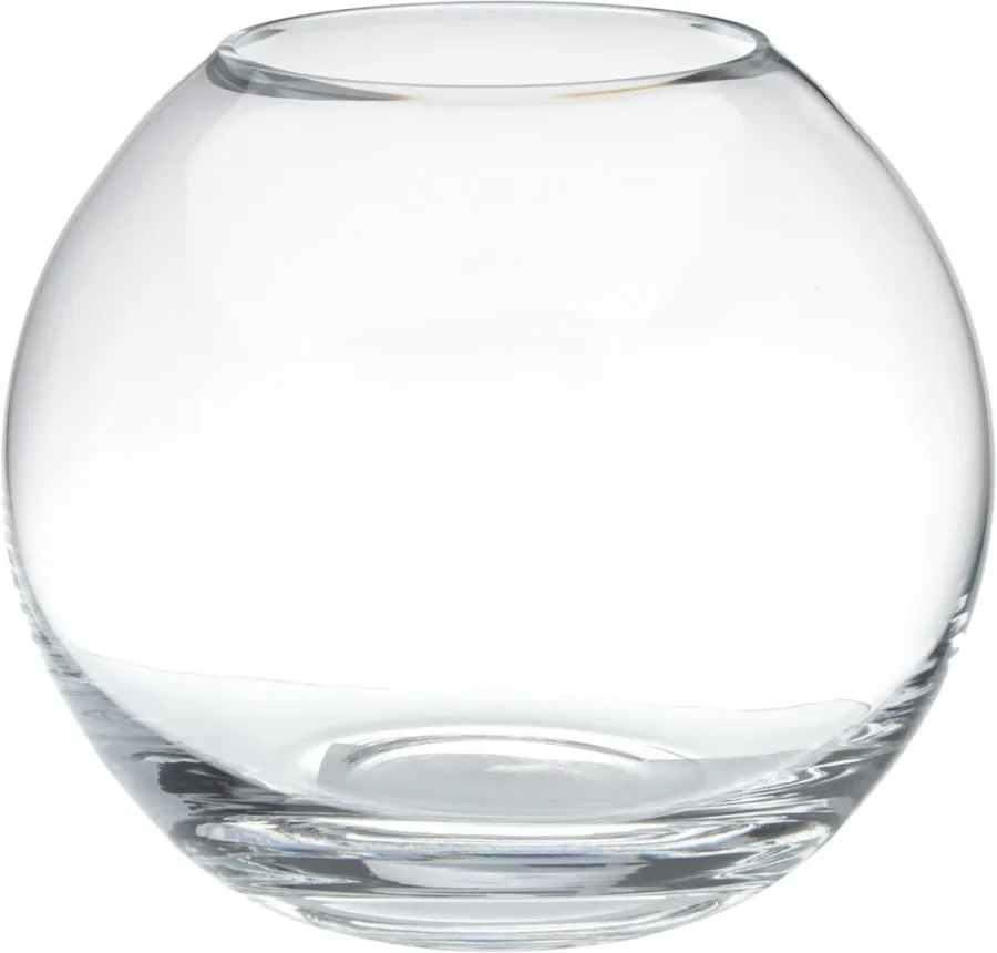 Vase boule en verre transparent Leonardo, 15 cm