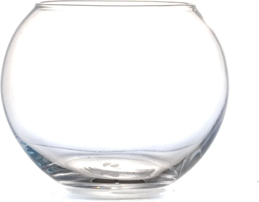 Vase boule en verre transparent, style terrarium, 14,5 cm
