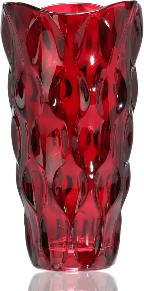 Vase bouteille en verre ambré, 24 cm, pour tulipes