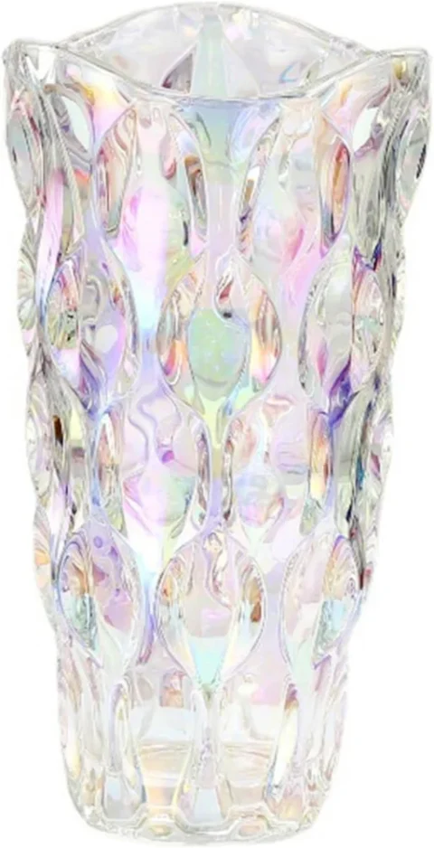 Vase bouteille en verre épais, teinte colorée