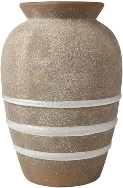 Vase bouteille Mikasa en céramique grise et bleue