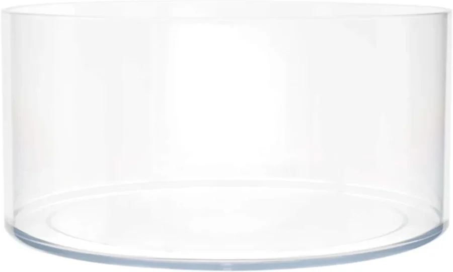 Vase cylindrique en acrylique transparent incassable, 20 cm