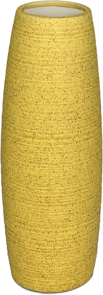 Vase de sol en céramique jaune, grande taille L, 25 cm