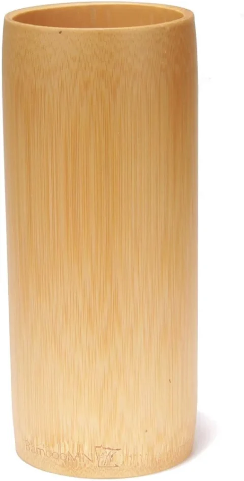 Vase en bambou naturel carbonisé, 24,9 cm
