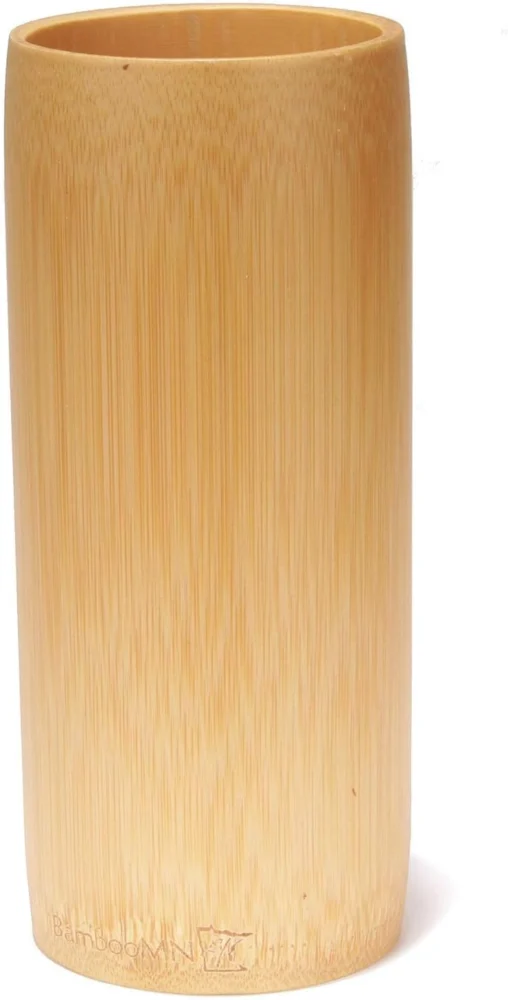 Vase en bambou naturel carbonisé, 24,9 cm
