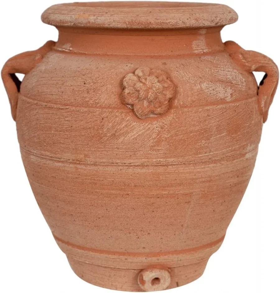 Vase en terre cuite artisanal 16 x 16 x 20 cm