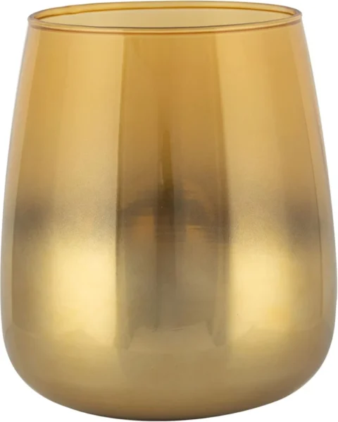 Vase en verre or ombré, 17 cm, forme trompette