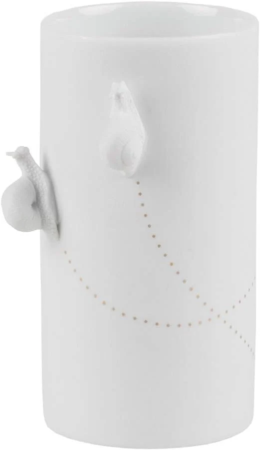 Vase escargot en porcelaine, figurine en relief