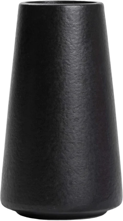 Vase noir mat en porcelaine, petit format