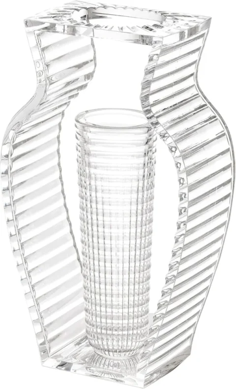 Vase sablier en PMMA transparent, design Quitllet