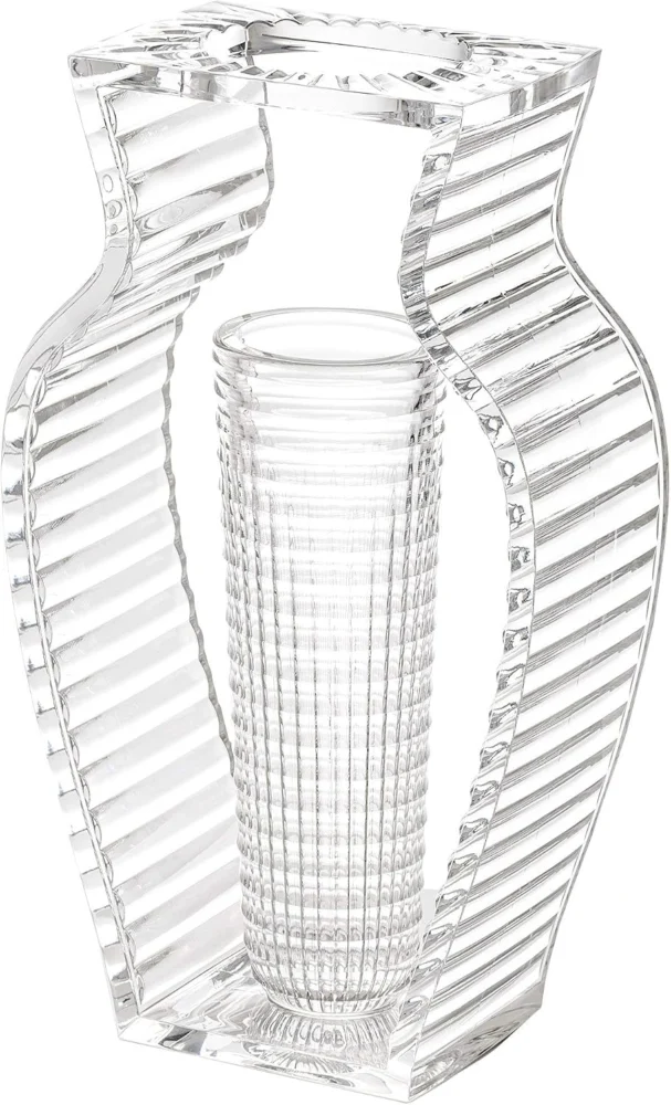 Vase sablier en PMMA transparent, design Quitllet